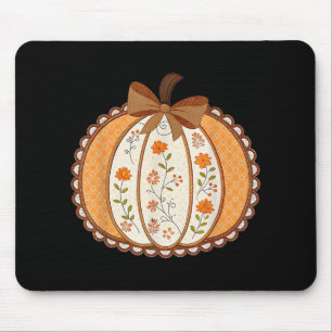 Preppy Floral Pumpkin Lace Trendy Shirt Coquette R Mouse Mat
