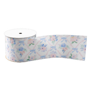 Preppy floral ribbonerie watercolor flowers bows grosgrain ribbon