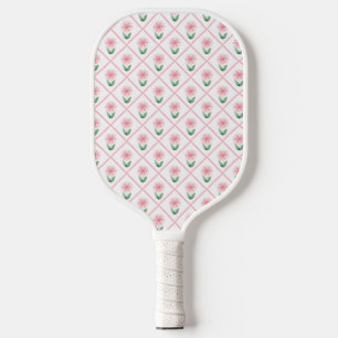 Preppy floral trellis grandmillenial pickleball paddle