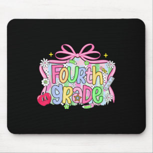 Preppy Fourth Grade Back To School 4th Grade Girl Mouse Mat
