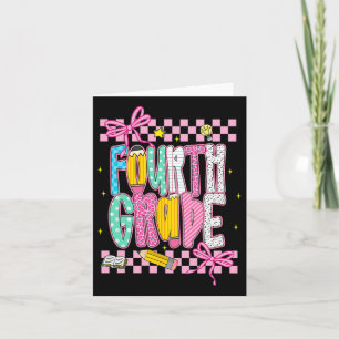 Preppy Fourth Grade Back To School 4th Grade Teach Card
