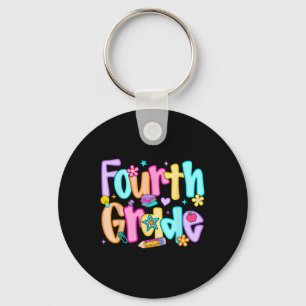 Preppy Fourth Grade Back To School 4th Grade Teach Key Ring
