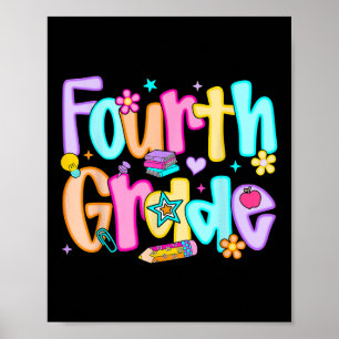 Preppy Fourth Grade Back To School 4th Grade Teach Poster
