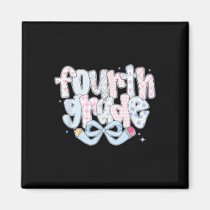 Preppy Fourth Grade Back To School Coquette 4th Gr Magnet