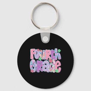Preppy Fourth Grade Back To School Teachers Girls  Key Ring
