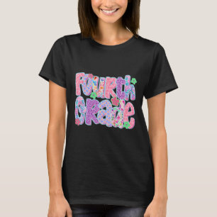 Preppy Fourth Grade Back To School Teachers Girls T-Shirt