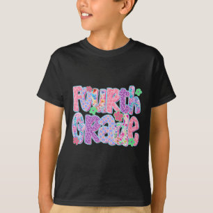 Preppy Fourth Grade Back To School Teachers Girls T-Shirt