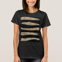 preppy geometric pattern black and gold stripes