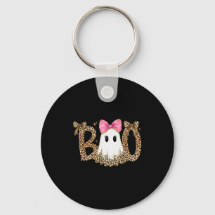 Preppy Ghost Boo,leopard Soky Coquette,halloween F Key Ring