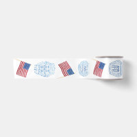 Preppy Ginger Jars & American Flags Red White Blue