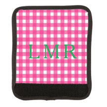 Preppy Gingham Monogram Bag Tag Stroller Luggage