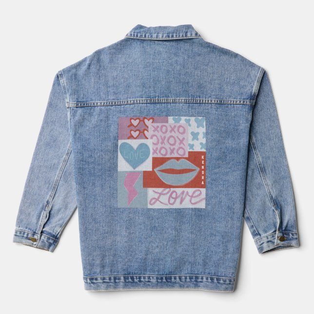 Preppy Girls Party Denim Jacket (Back)