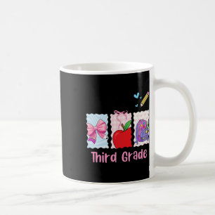 Preppy Girly Back To School Hello Third Grade Teac Coffee Mug