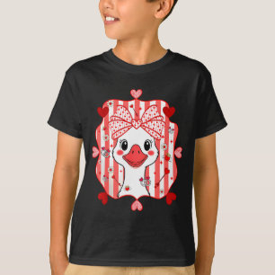 Preppy Girly Silly Gooses Duck Lover Couples Valen T-Shirt