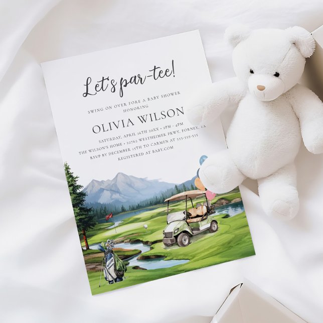 Preppy Golf Baby Shower Invitation (Creator Uploaded)