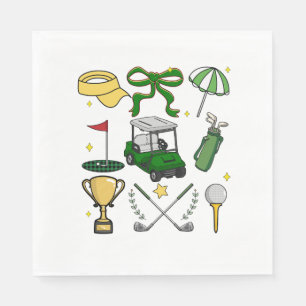 Preppy Golf Coquette Napkin