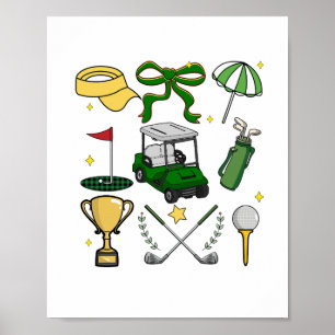 Preppy Golf Coquette Poster