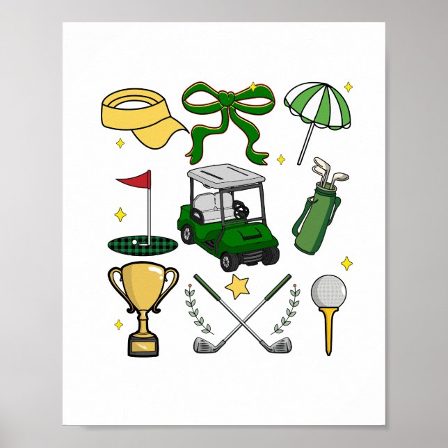 Preppy Golf Coquette Poster (Front)