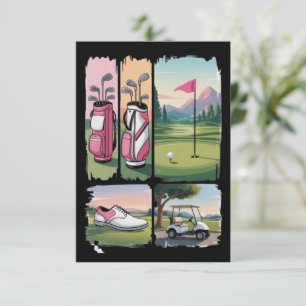 Preppy Golf Funny Golfing Lover Season Tournament  Invitation