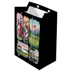 Preppy Golf Funny Golfing Lover Season Tournament  Medium Gift Bag