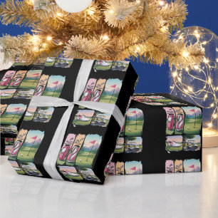 Preppy Golf Funny Golfing Lover Season Tournament  Wrapping Paper