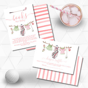 Preppy Golf girl clothesline books for baby Invitation