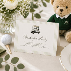 Preppy Golf Tee Books for Baby Card 3.5x5