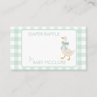 Preppy Goose Baby Shower Diaper Raffle Enclosure Card