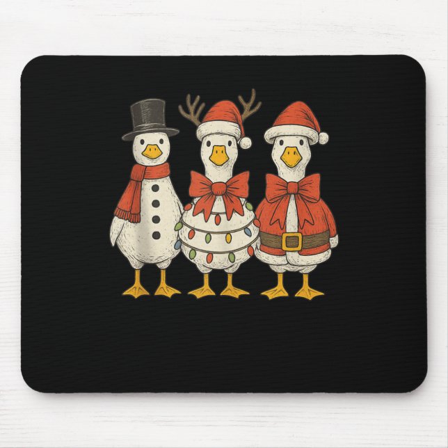 Preppy Goose Christmas Crew 2025 Funny Santa Funny Mouse Mat (Front)