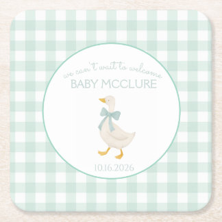 Preppy Goose Square Paper Coaster