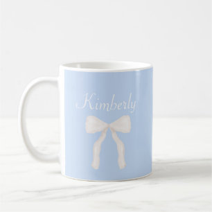 Preppy Grandmillennial Bow Personalized Coffee Mug