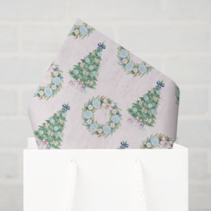 Preppy Grandmillennial Christmas Tissue Paper