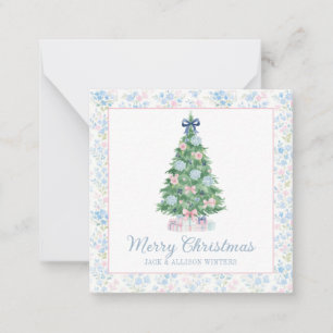 Preppy Grandmillennial Christmas Tree Card