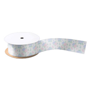 Preppy grandmillennial floral flowers ribbon satin ribbon