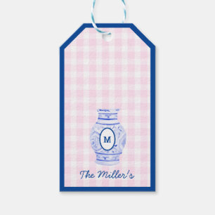 Preppy Grandmillennial Personalized Ginger Jar Gift Tags