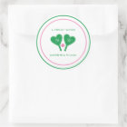 Preppy Green and Pink Wedding Pickleball