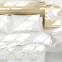 Preppy Green Bow Sweet Dreams