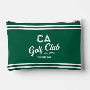 Preppy Green Golf Club Custom Crest Accessory Pouch