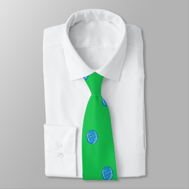 Preppy Green Pickleball  Tie (Tied)