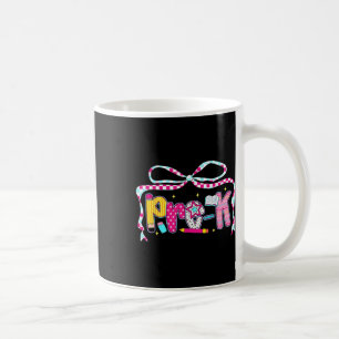 Preppy Groovy Pre-k Coquette Bow Back To School Coffee Mug