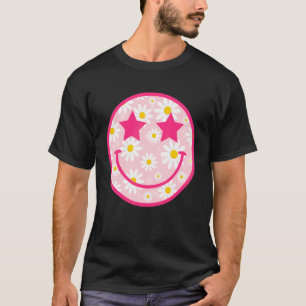 Preppy   Happy Face Daisy Flower Smile Face Trendy T-Shirt