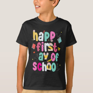 Preppy Happy First Day Of School T-Shirt