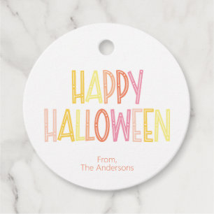 Preppy Happy Halloween  Favour Tags
