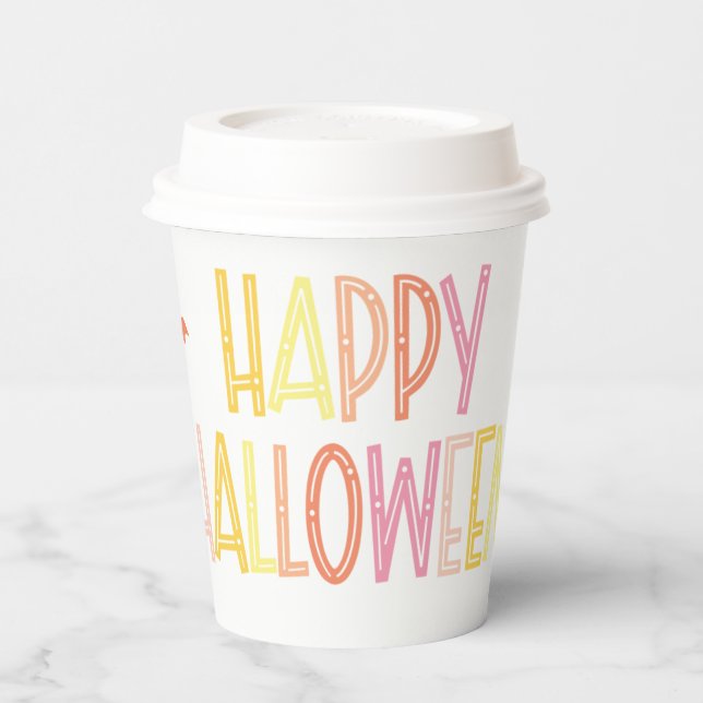 Preppy Happy Halloween Paper Cups (Left)