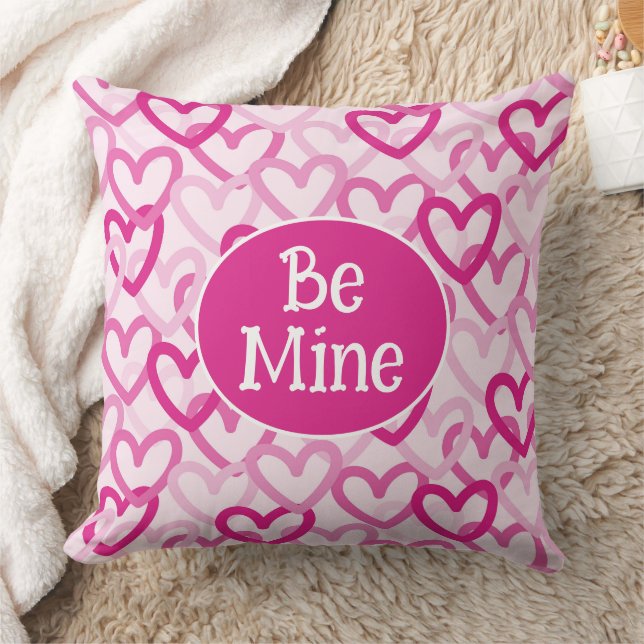 Preppy Hearts Pink Cushion (Blanket)