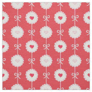 Preppy Hearts Valentine's Day  Fabric