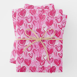 Preppy Hearts Wrapping Paper