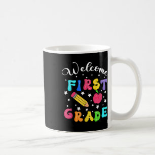 Preppy Hello 1st Grade For First Day Back To Schoo Coffee Mug