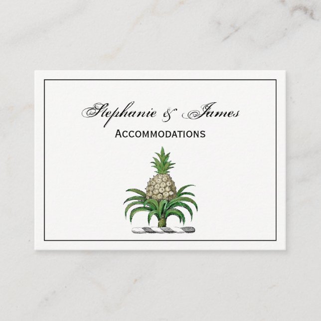 Preppy Heraldic Pineapple Coat of Arms Crest Business Card (Front)