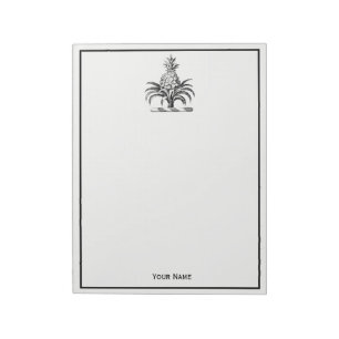 Preppy Heraldic Pineapple Coat of Arms Crest Notepad